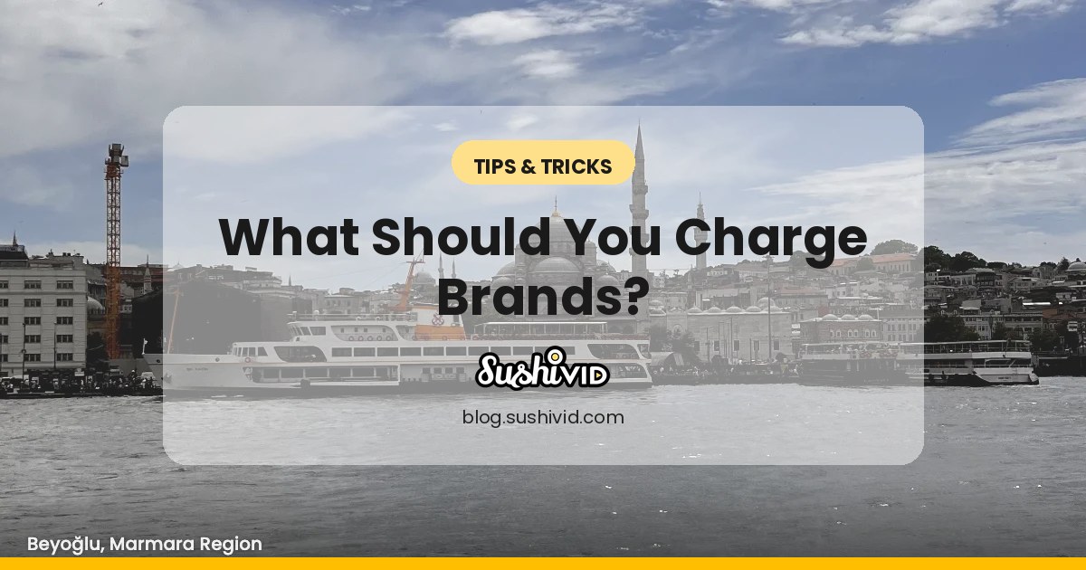 Pricing guidelines - How to charge brands for influencer marketing?